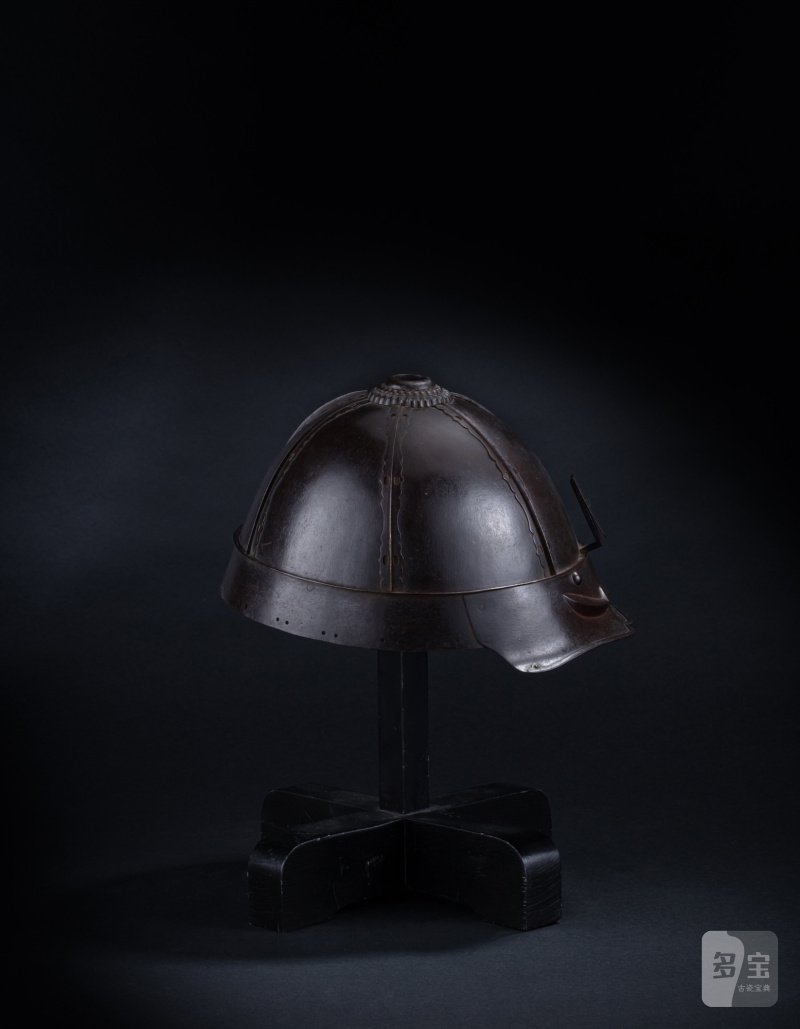 A six-plate iron helmet (kabuto), signed Hayanobu saku (made by Hayanobu), Japan, Edo period, 17th century - 图4